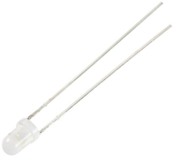 TRU COMPONENTS LED bedrahtet Warmweiß Rund 3 mm 1120 mcd 30 ° 12 mA 5 V