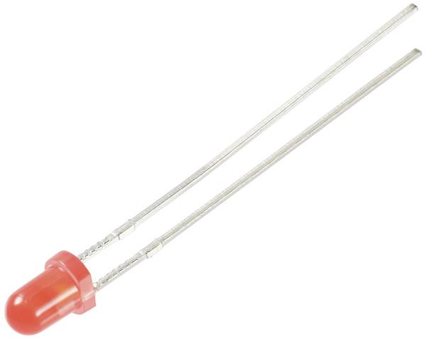 TRU COMPONENTS LED bedrahtet Rot Rund 3 mm 330 mcd 30 ° 12 mA 5 V
