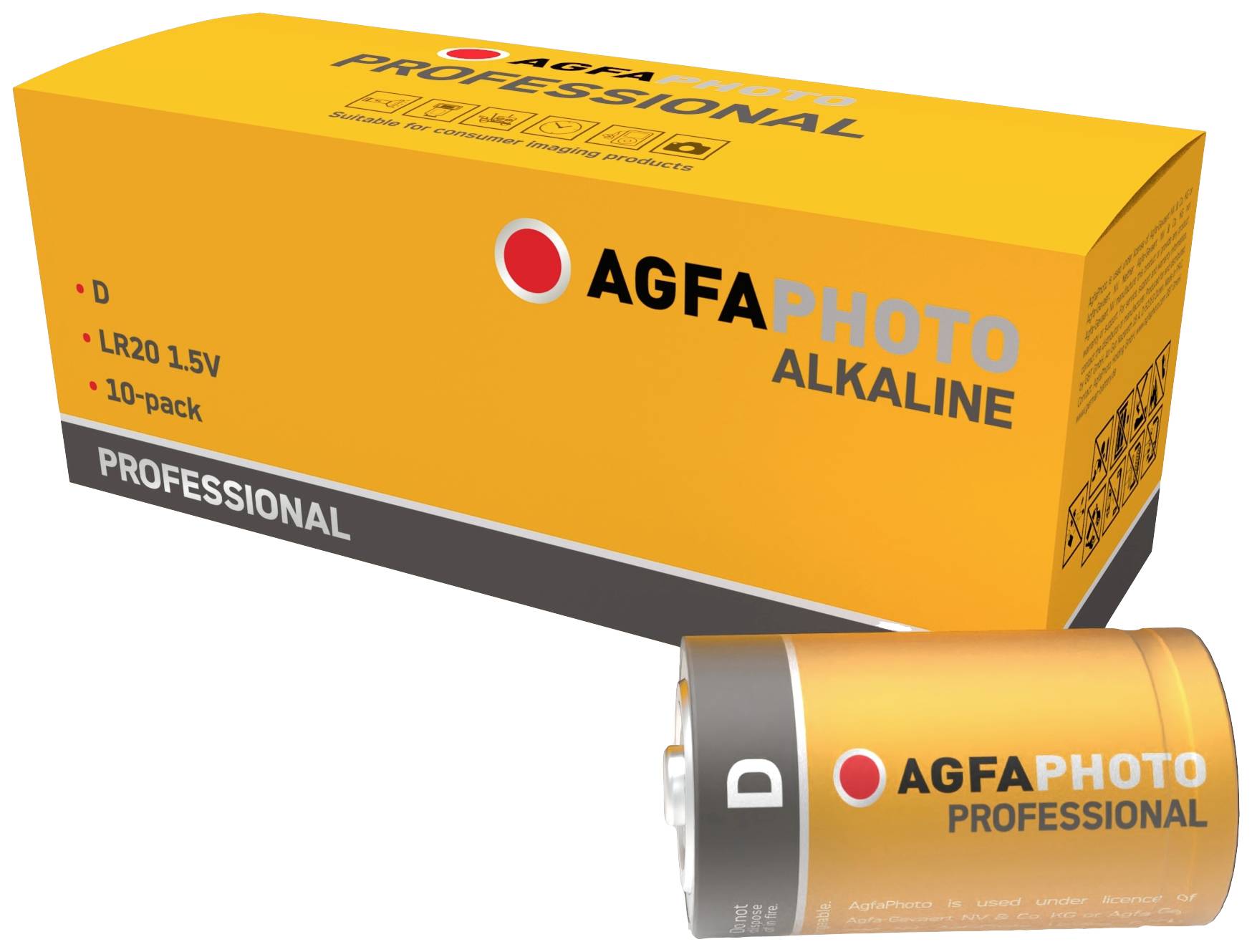 AGFA Photo Batterie Alkaline Professional -D   Mono     10St.