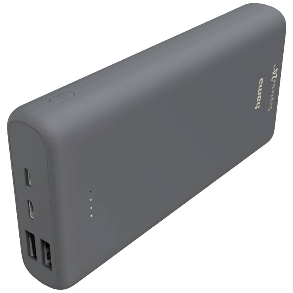 Hama Supreme 24HD Powerbank 24000 mAh LiPo USB-A, USB-C® Donkergrijs