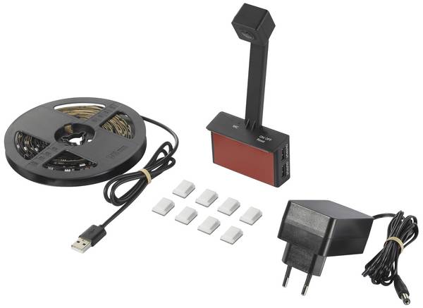 TV01RGB LED-Lichtleisten-Komplettset  mit USB-Anschluss 230 V 5.29 m RGB  1 St.