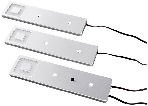 Heitronic Imola LED-Unterbauleuchte-Basisset  LED LED 6.3 W  Warmweiß Silber (metallic)