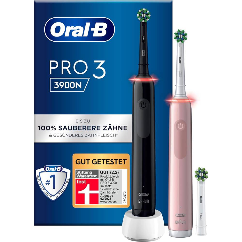 Oral-B Pro3 3900 612626 Elektrische tandenborstel Zwart, Roze