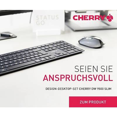 CHERRY DW 9500 SLIM Bluetooth® Tastatur, Maus-Set Deutsch, QWERTZ Schwarz-13