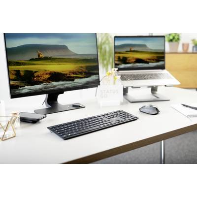 CHERRY DW 9500 SLIM Bluetooth® Tastatur, Maus-Set Deutsch, QWERTZ Schwarz-10