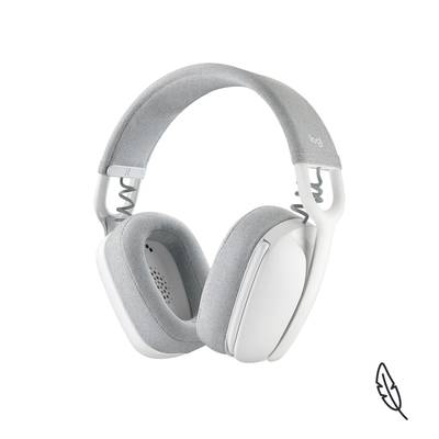 Ein modernes Headset mit Text 'Entwickelt für eine positive Zukunft'. Symbole zeigen Zertifikate für CO2-Neutralität und Recycling.
