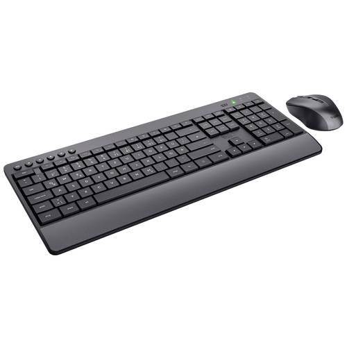 Thumbnail - Trust Trezo Comfort Eco Funk Tastatur, Maus-Set Spritzwassergeschützt Deutsch, QWERTZ Schwarz