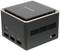 Kompakter Mini-PC mit schwarzem Gehäuse und mehreren USB-Anschlüssen. Oberseite mit 'LIVA'-Logo. Ideal für platzsparende Anwendungen.