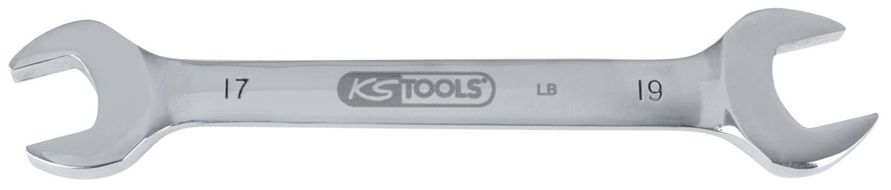 KS TOOLS Werkzeuge-Maschinen GmbH EDELSTAHL Doppel-Maulschlüssel, 19x22mm, abgewinkelt (964.2211)