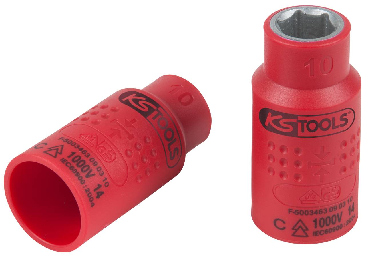 KS TOOLS 3/8\" Isolierte Stecknuss, 10mm (118.3835)