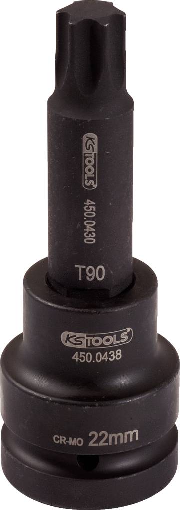 KS TOOLS 2,50cm (1\") Kraft-Bit-Stecknuss TX, lang, T70 (450.0472)