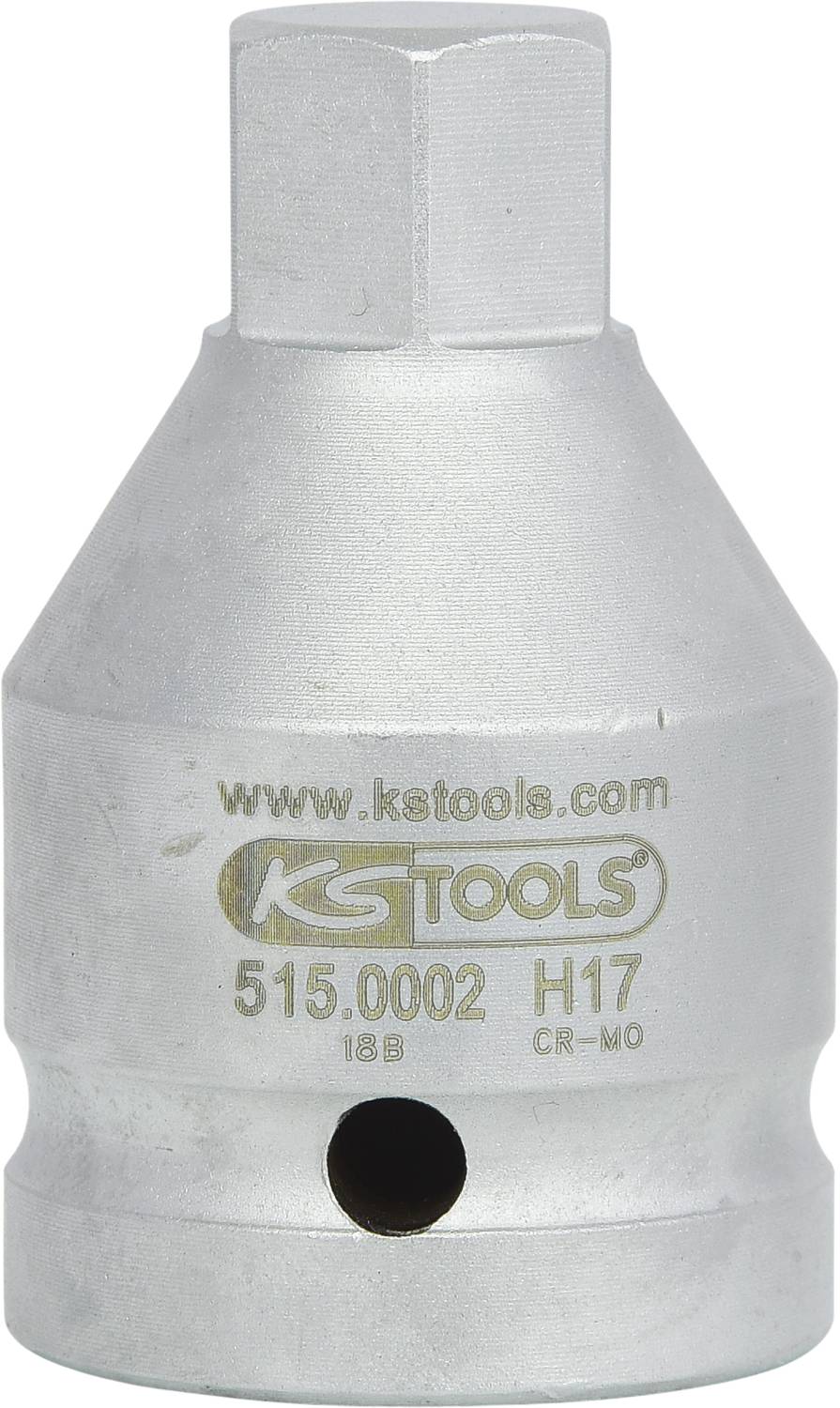 'Sechskant-Schraubendrehereinsatz H17 von KStools, Modellnummer 515.0002, aus Chrom-Molybdän, gezeigte Vorderseite.'