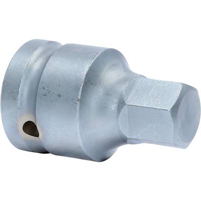 Metalladapter mit zylindrischem Körper und sechseckigem Kopf, verwendet zum Verbinden von Werkzeugen mit verschiedenen Antrieben.