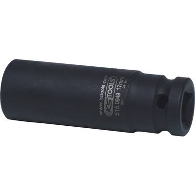Schwarzer Steckschlüsselaufsatz mit der Aufschrift 'www.kstools.com 515.0949 17 mm'. Geeignet für mechanische Anwendungen.