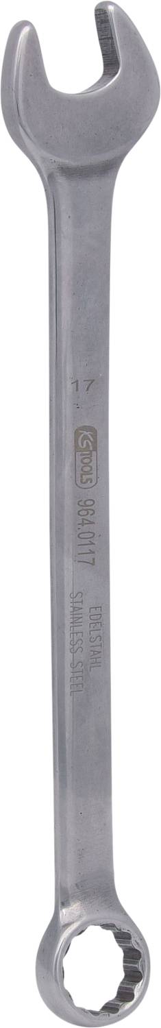 KS TOOLS EDELSTAHL Ringmaulschlüssel, 17mm, abgewinkelt (964.0117)