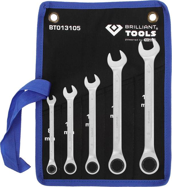 Brilliant Tools BT013105 BT013105 Ring-Ratschenschlüssel-Satz  Schlüsselweite (Metrisch) 8 - 53 mm