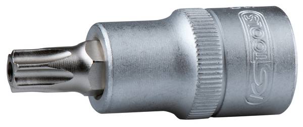 KS Tools Torx-Bitstecknuss 1/2" TX45x55mm mit Bohrung 911.1376 TORX BO Stecknuss   1/2" T 45   1/2" (12.5 mm)