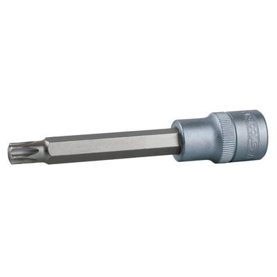 Eine Steckschlüssel-Bitaufnahme mit einem langen, sechskantigen Einsatz aus Metall.