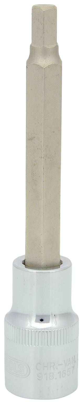 Sechskant-Bit mit Chrom-Vanadium-Stahl, eingebaut in eine Stecknuss. Hauptsächlich für handwerkliche Arbeiten und Reparaturen verwendet.