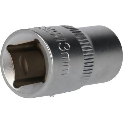 Eine silberne Stecknuss mit der Gravur '13 mm', wahrscheinlich für den Einsatz mit einer Ratsche oder einem Steckschlüssel geeignet.