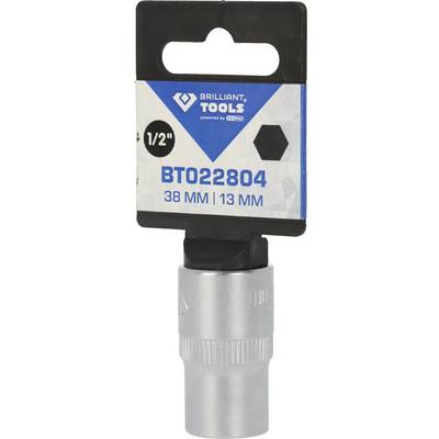 Stecknussaufsatz von Brilliant Tools, Größe 1/2 Zoll, 38 mm und 13 mm, mit Artikelnummer BT022804.