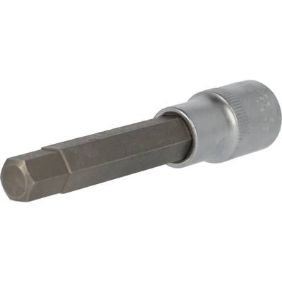 Ein sechskantiger Schraubendrehereinsatz aus Metall, der für das Anziehen oder Lösen von Schrauben verwendet wird.