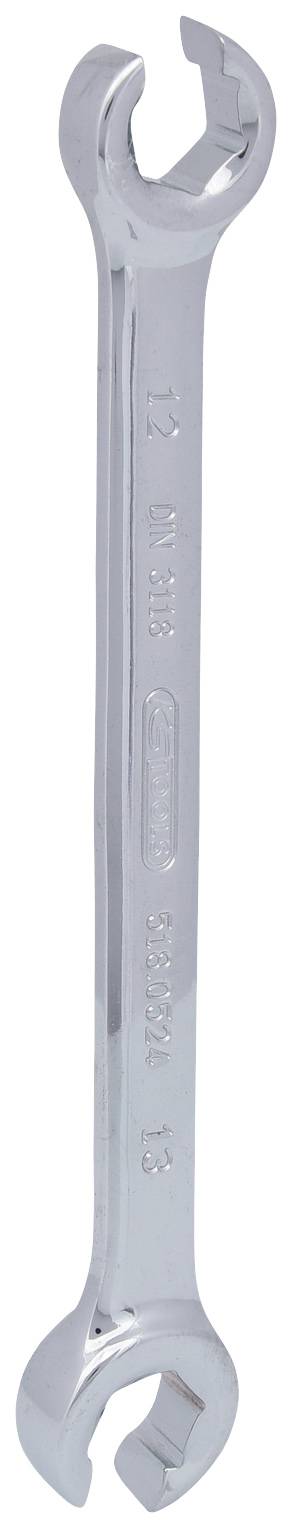 KS TOOLS CHROMEplus Offener Doppel-Ringschlüssel, abgewinkelt, 12x13mm (518.0524)