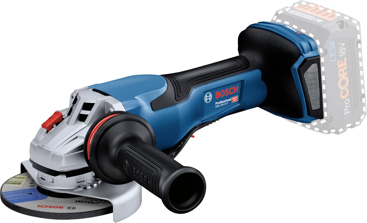 Bosch Professional GWS 18V-15 P 06019H6A00 Vinkelslip batteridriven 125 mm borstfri, exkl. batteri/laddare, Utan laddare 1500 W 18 V