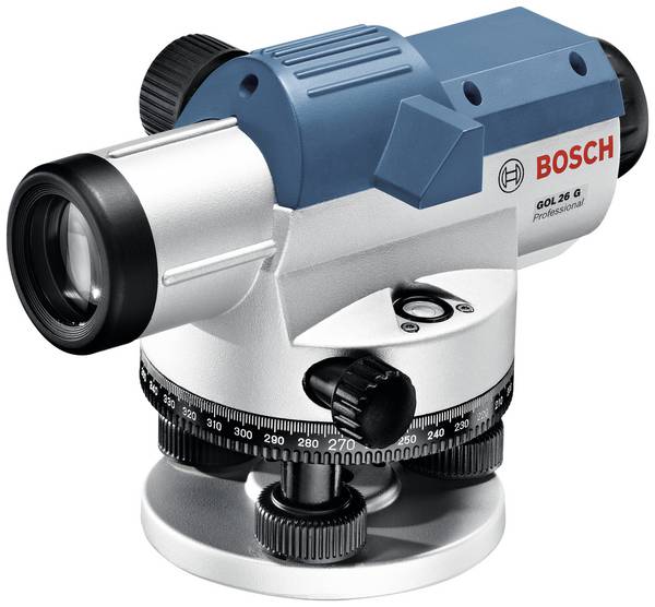 Bosch Professional GOL 26G + BT160 + GR500 Optisches Nivelliergerät  inkl. Stativ, inkl. 5 m Nivellierlatte Reichweite (max.): 100 m Optische Vergrößerung (max.): 26 x