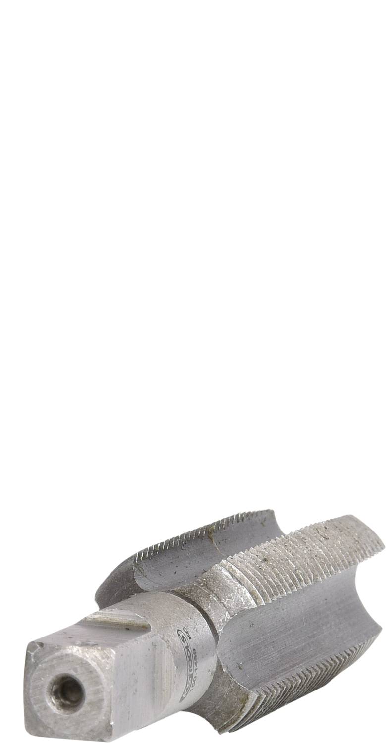 Ein silberfarbiger Bohrer mit scharfen, spiralförmigen Kanten. Geeignet für das Durchbohren von harten Materialien.