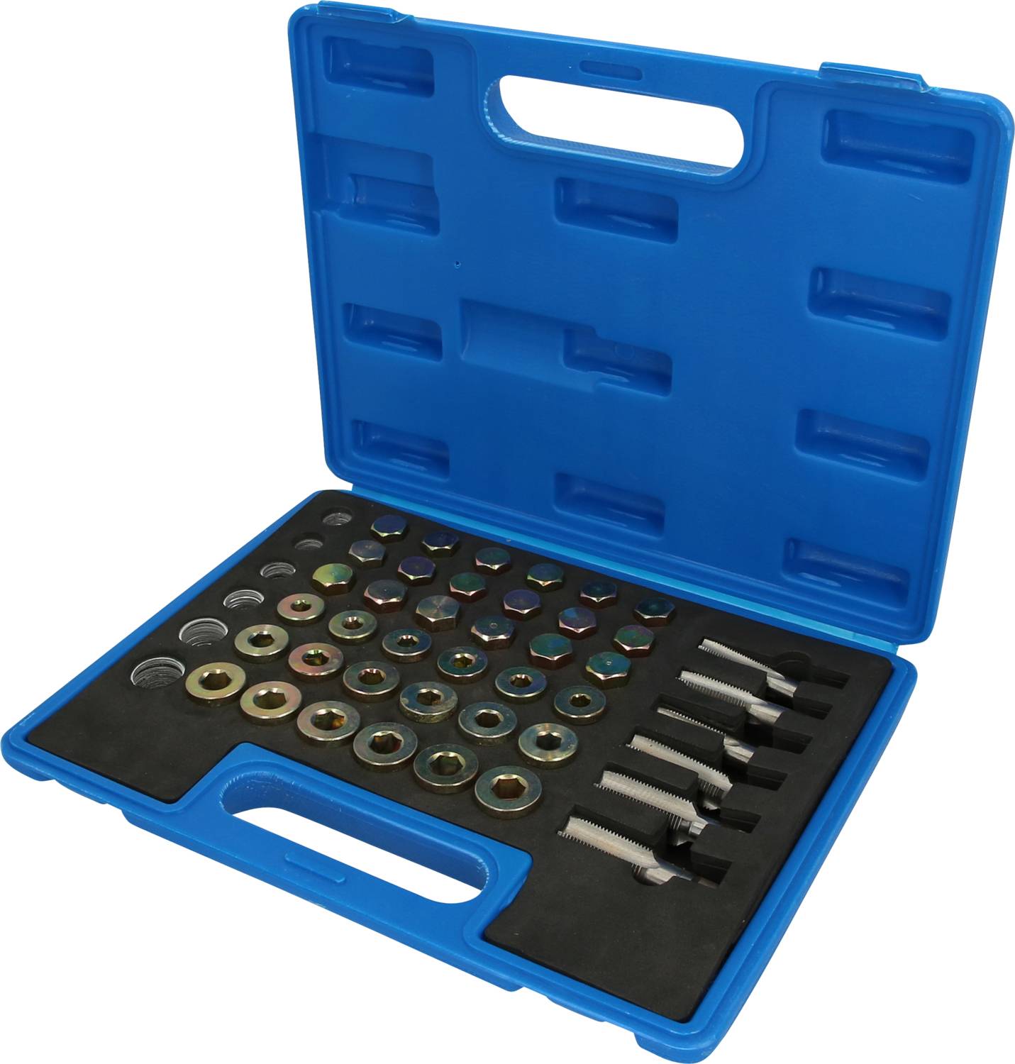 Brilliant Tools BT711300 Kit di riparazione per filettatura del tappo di scarico dellolio, 114 pz