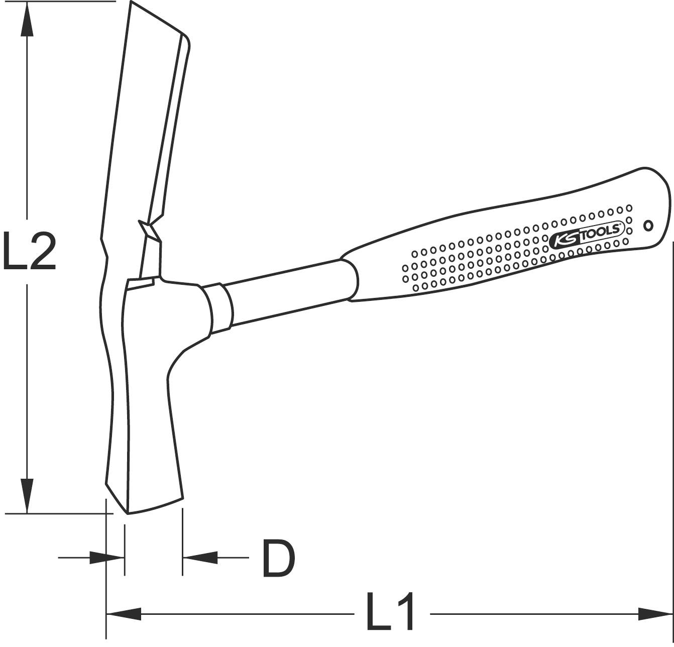 KS TOOLS Maurerhammer, Berliner Form, 600g ( 140.2003 )-4