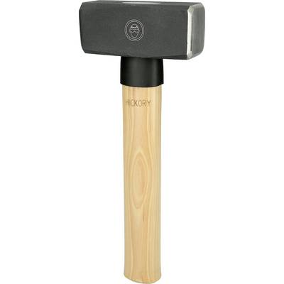 Schwerer Hammer mit schwarzem Stahlkopf und Holzgriff aus Hickory, geeignet für schwere Aufgaben wie Abbrucharbeiten oder Metallbearbeitung.
