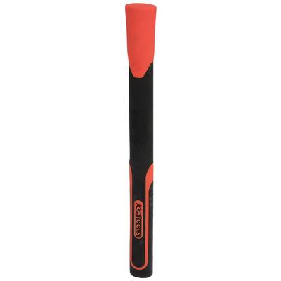Eine rot-schwarze Stabtaschenlampe, vertikal dargestellt. Entworfen für präzise Beleuchtung in engen Räumen, von KS Tools.