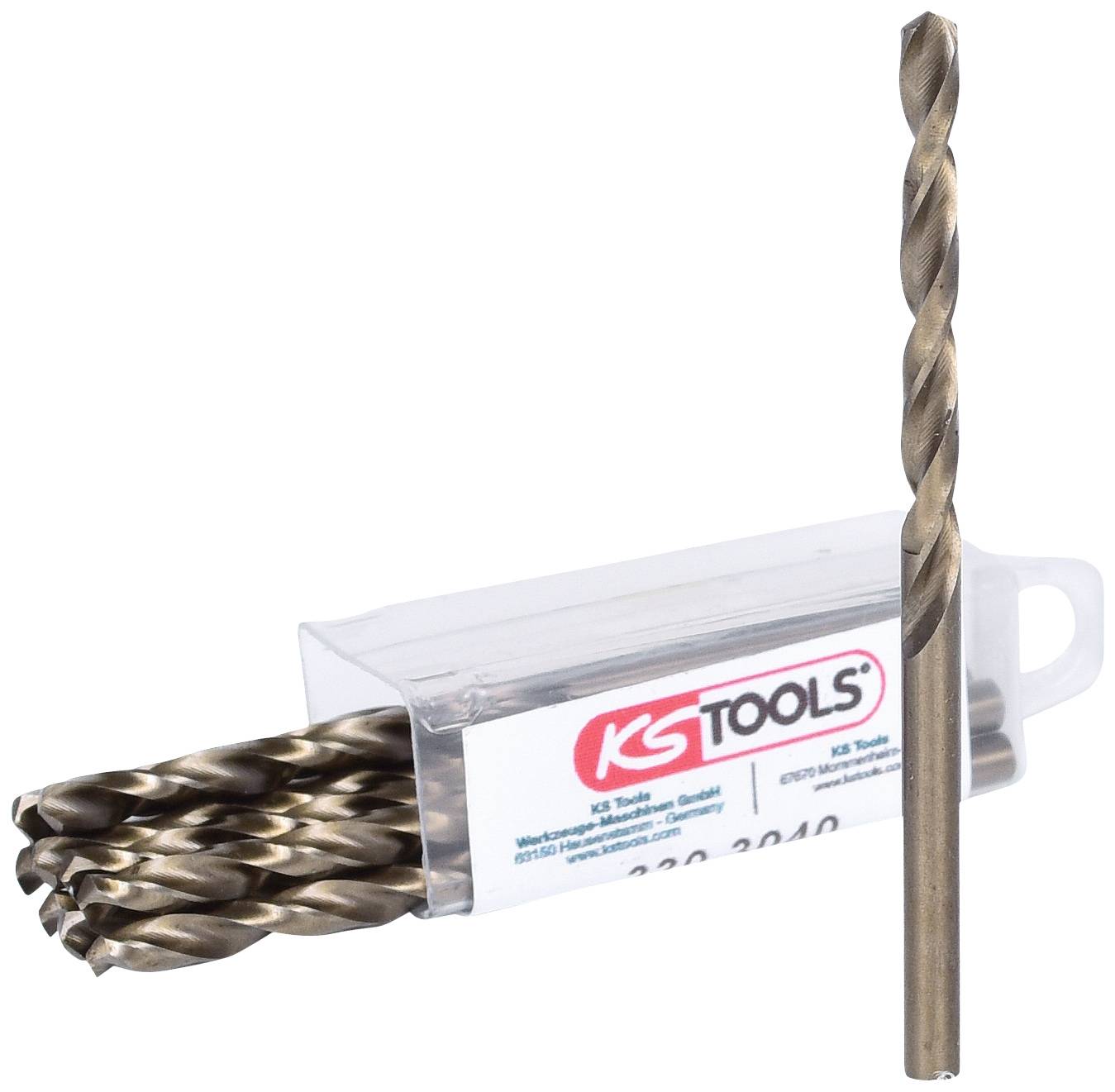 KS TOOLS HSS-G Co 5 Spiralbohrer, 4mm, 10er Pack (330.3040)