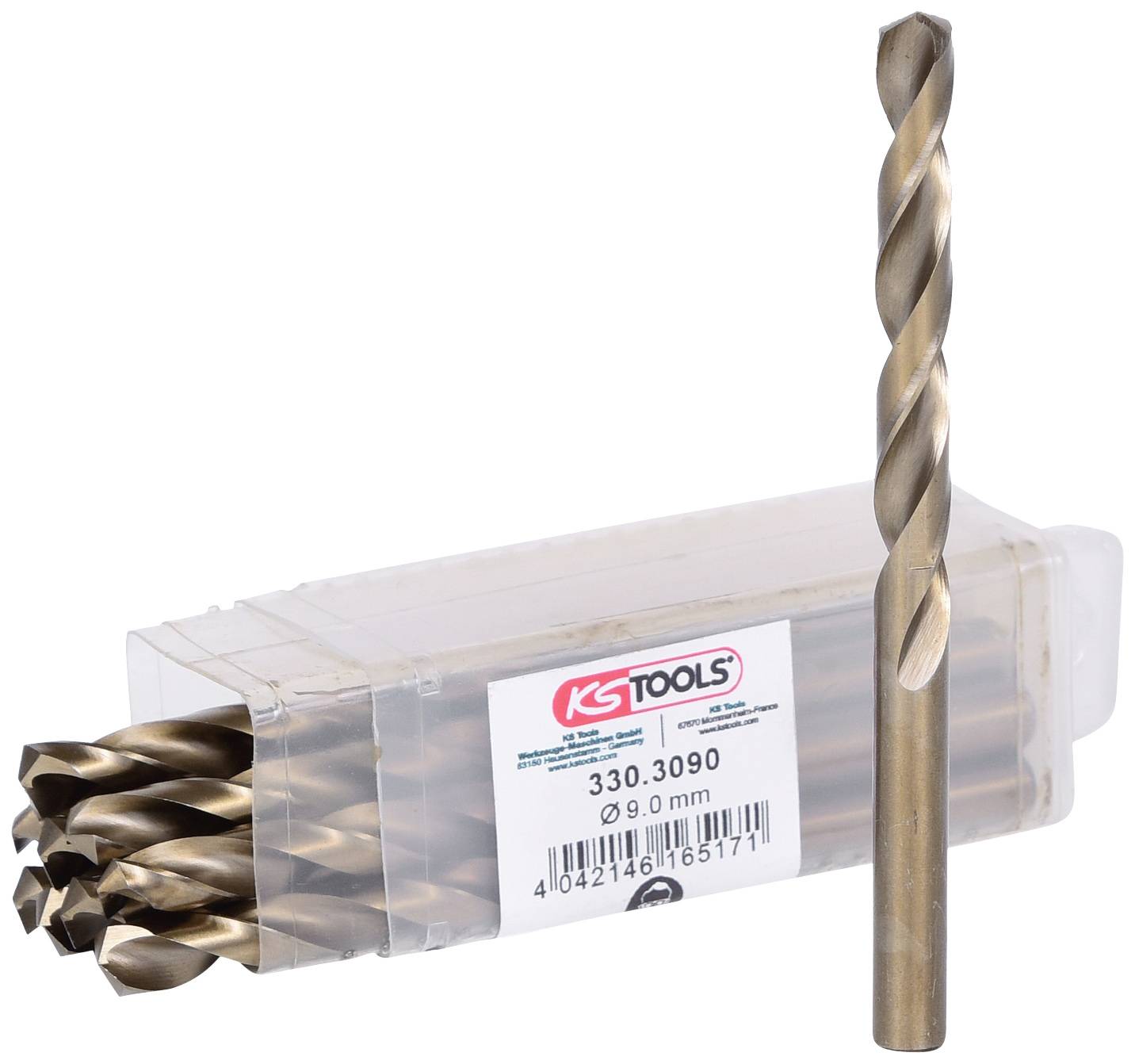 KS Tools 3303090 HSS-G-Co 5 Metall-Spiralbohrer-Set 9 mm 10 St.