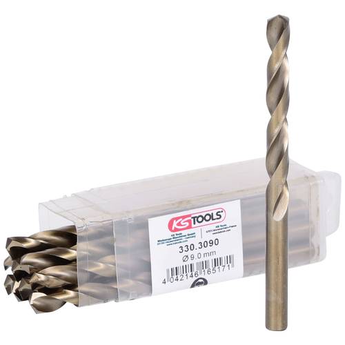 KS Tools 3303090 HSS-G-Co 5 Metall-Spiralbohrer-Set 9 mm 10 St.