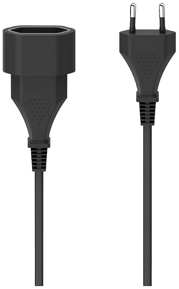 hama 00223264 Verlängerungskabel mit Eurostecker, für innen, 5 m, Schwarz