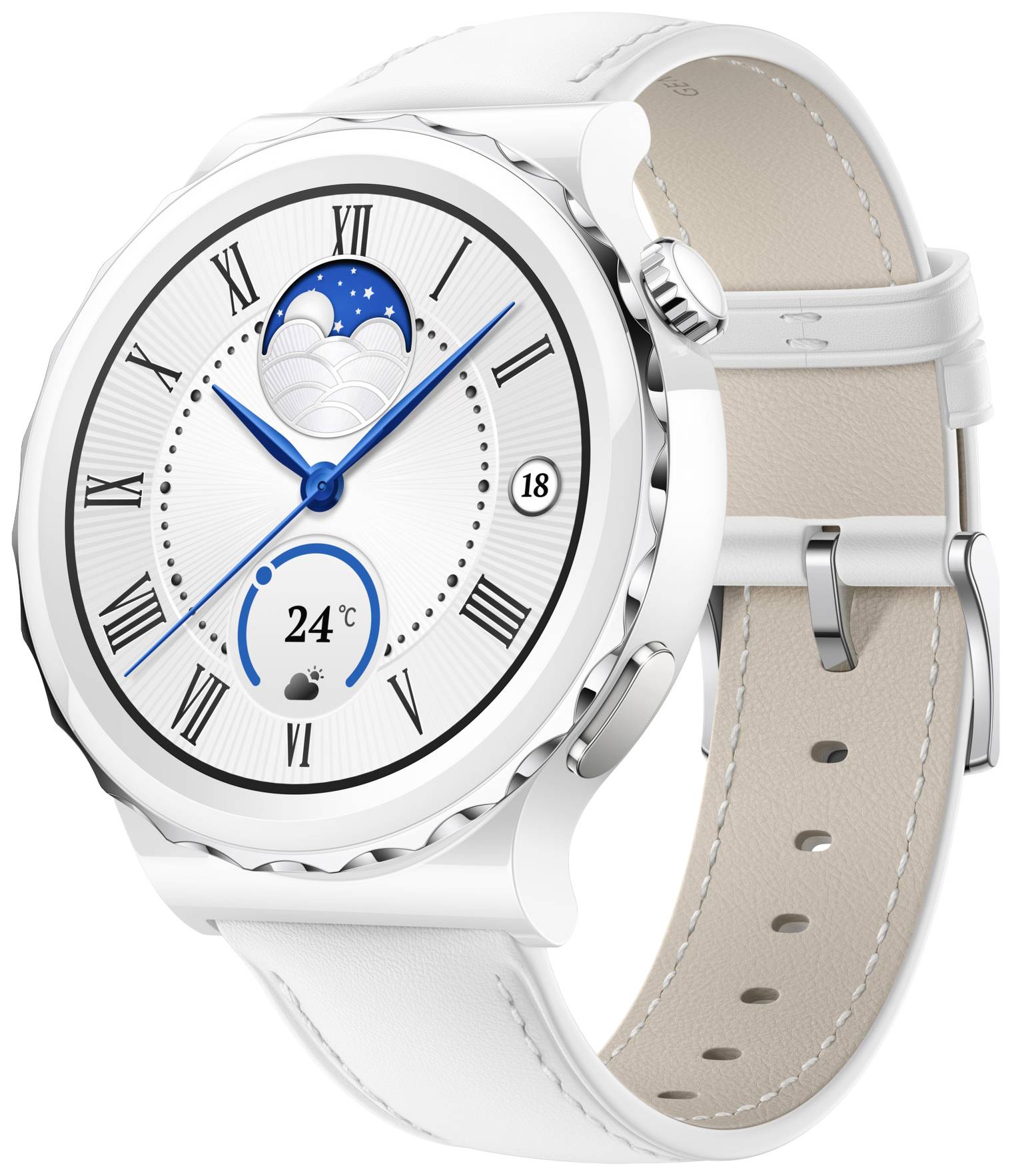 HUAWEI Watch GT3 Pro White Leather (43mm) (DE) silber