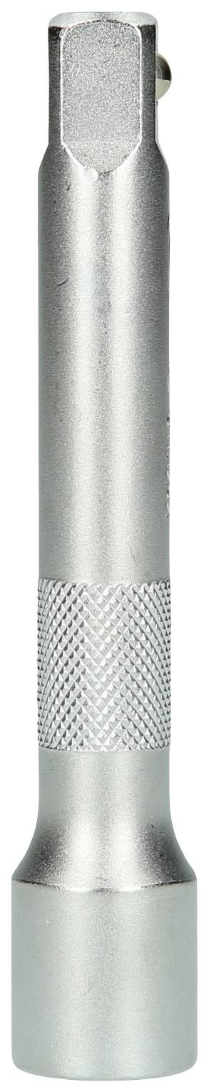 Silberne Taschenlampe in zylindrischer Form mit geriffeltem Griff für besseren Halt.