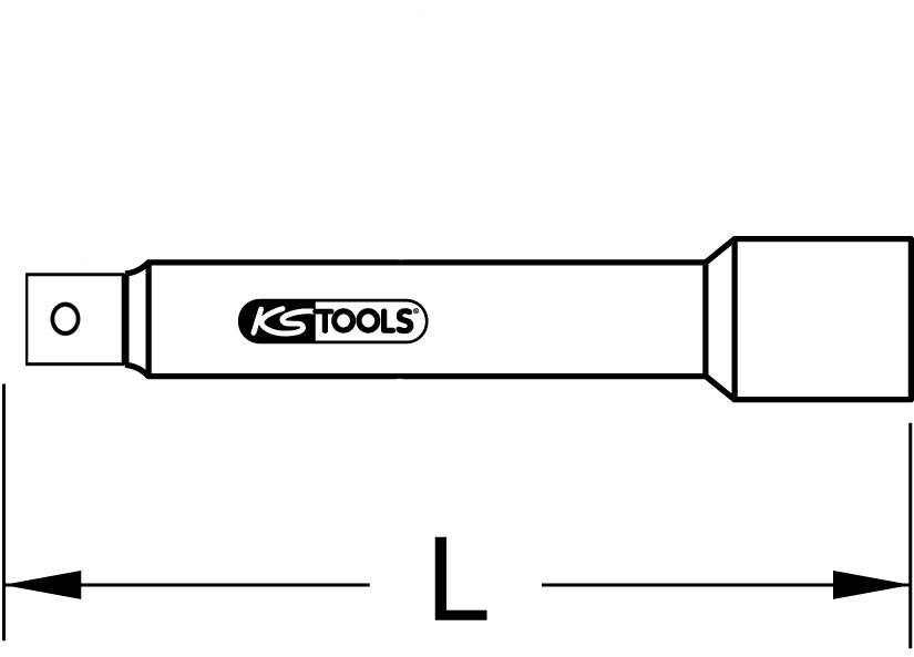 KS TOOLS 1/2\" CHROMEplus Verlängerung, 180mm (918.1816)