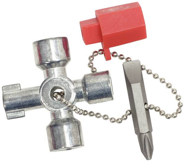 KS Tools 130.1010 Mini-Schaltschrankschlüssel, 42mm Schaltschrankschlüssel Zinkdruckguss 1 St.