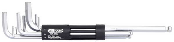 KS Tools 1512180 Innen-Sechskant Winkelschraubendreher-Set 2 mm, 2.5 mm, 3 mm, 4 mm, 5 mm, 6 mm, 8 mm, 10 mm 8teilig