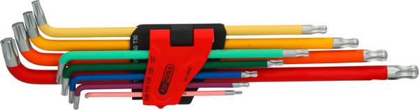 KS Tools 151.4530 TX Winkelschraubendreher-Set   T 10, T 15, T 20, T 25, T 27, T 30, T 40, T 45, T 50 9teilig