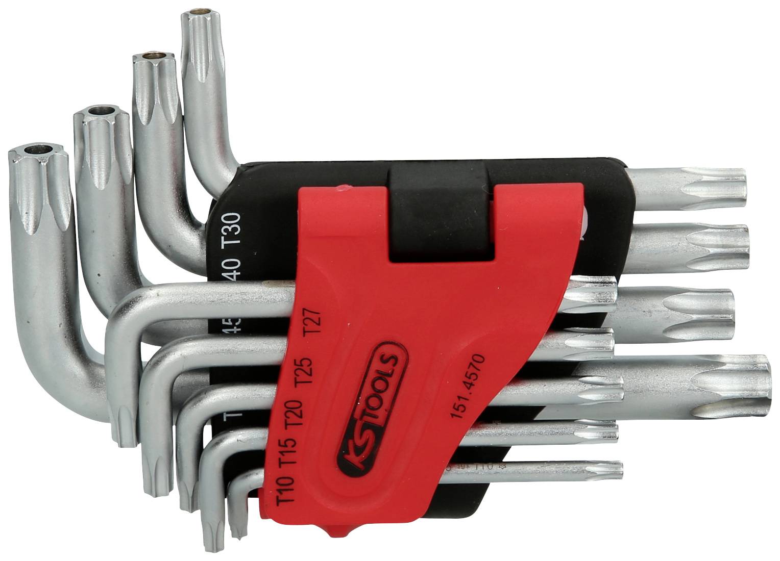 KS Tools 151.4570 TX Winkelschraubendreher-Set TB 10, TB 15, TB 20, TB 25, TB 27, TB 30, TB 40, TB 45, TB 50 9teilig