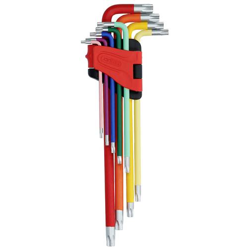 KS Tools 151.4760 TX Winkelschraubendreher-Set T 10, T 15, T 20, T 25, T 27, T 30, T 40, T 45, T 50 9teilig