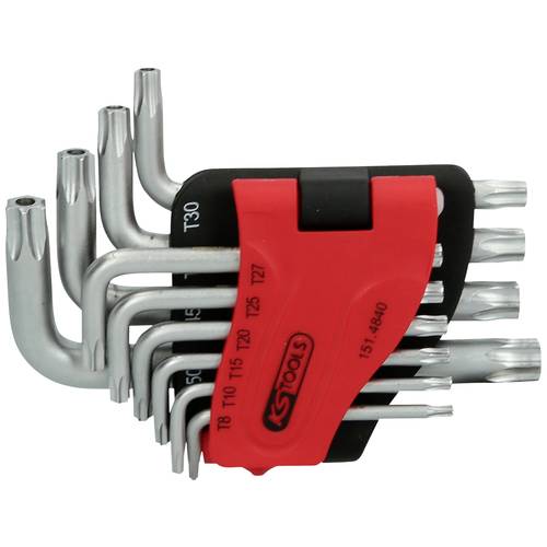 KS Tools 151.4840 TX Winkelschraubendreher-Set TB 8, TB 10, TB 15, TB 20, TB 25, TB 27, TB 30, TB 40, TB 45, TB 50 10tei...