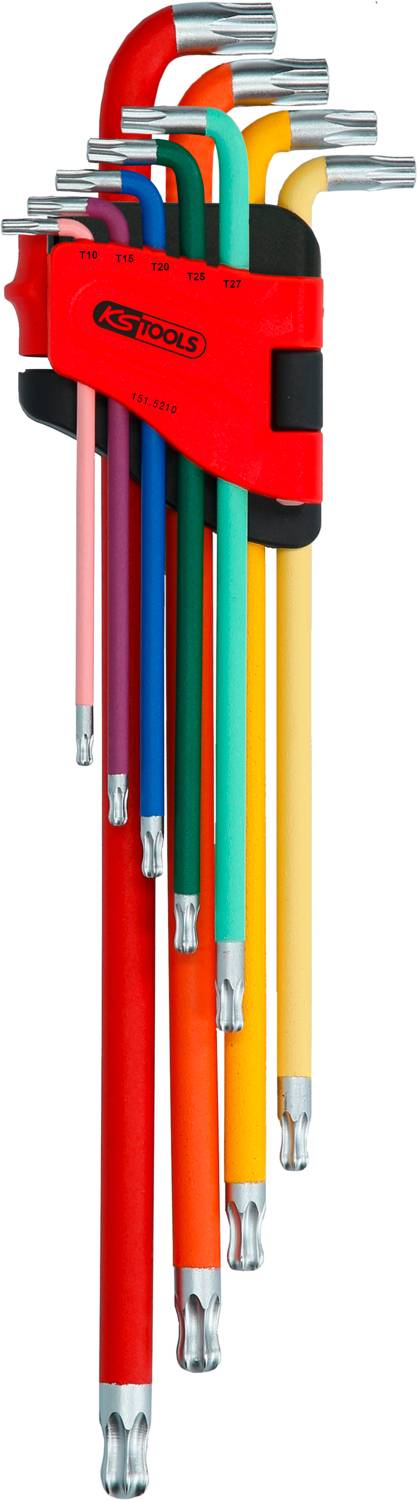 KS Tools 151.5210 TX Kit di chiavi a brugola T 10, T 15, T 20, T 25, T 27, T 30, T 40, T 45, T 50 9 parti