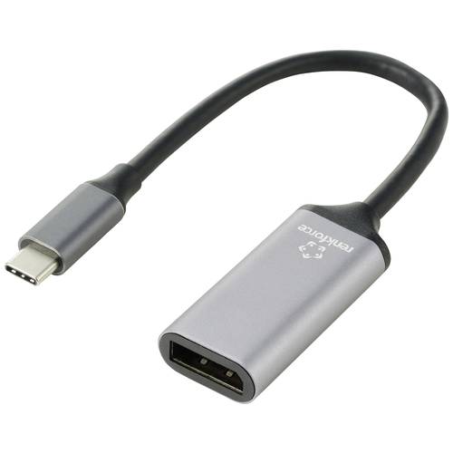 Renkforce USB-C® / DisplayPort Adapterkabel USB-C® Stecker, DisplayPort Buchse 0.15 m Schwarz RF-5397866 doppelt geschir...