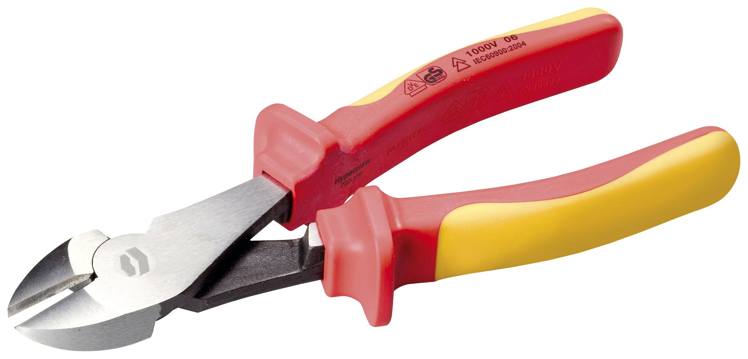 TOOLCRAFT TO-8096811 VDE Kraft-Seitenschneider mit Facette 180 mm